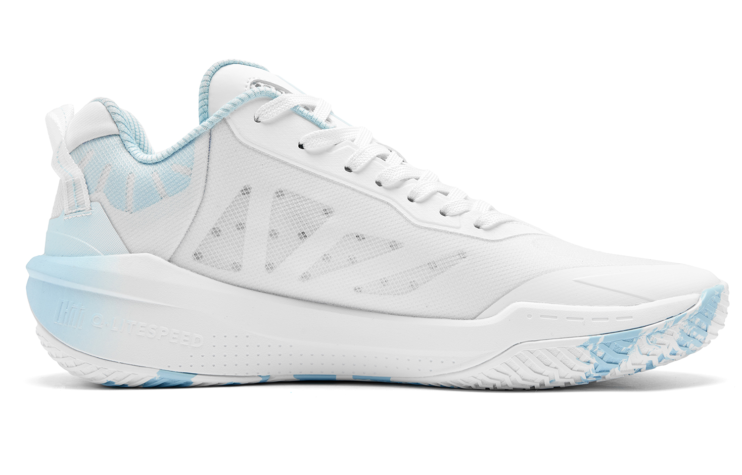 QIAODAN Low top Basketball Shoes Men’s Jordan White Glacier Blue