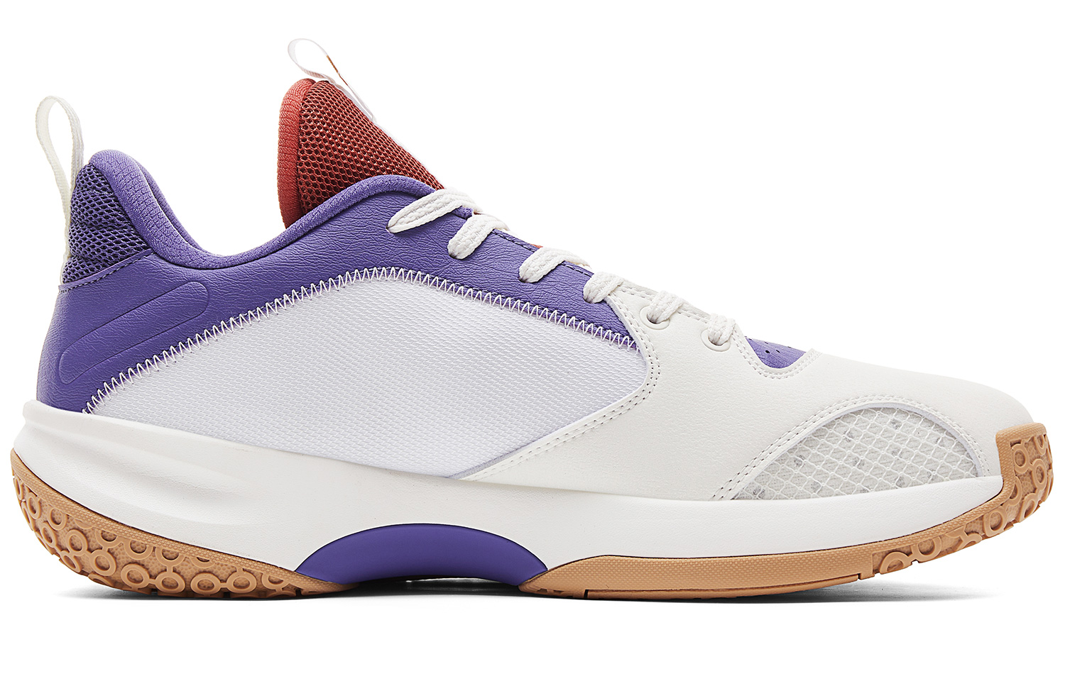PEAK Lan Qie Basketball Shoes Men’s Low Top Super Light White Red