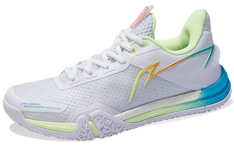 Li Ning Badminton Shoes Unisex Low Top Standard White/Yellow/Blue