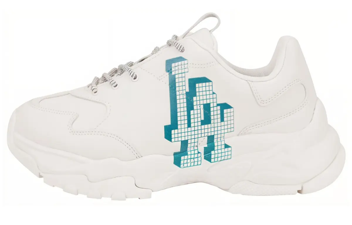 MLB Big Ball Chunky LA Leather Los Angeles Dodgers Slip Resistant, Abrasion Resistant, Lightweight Low top