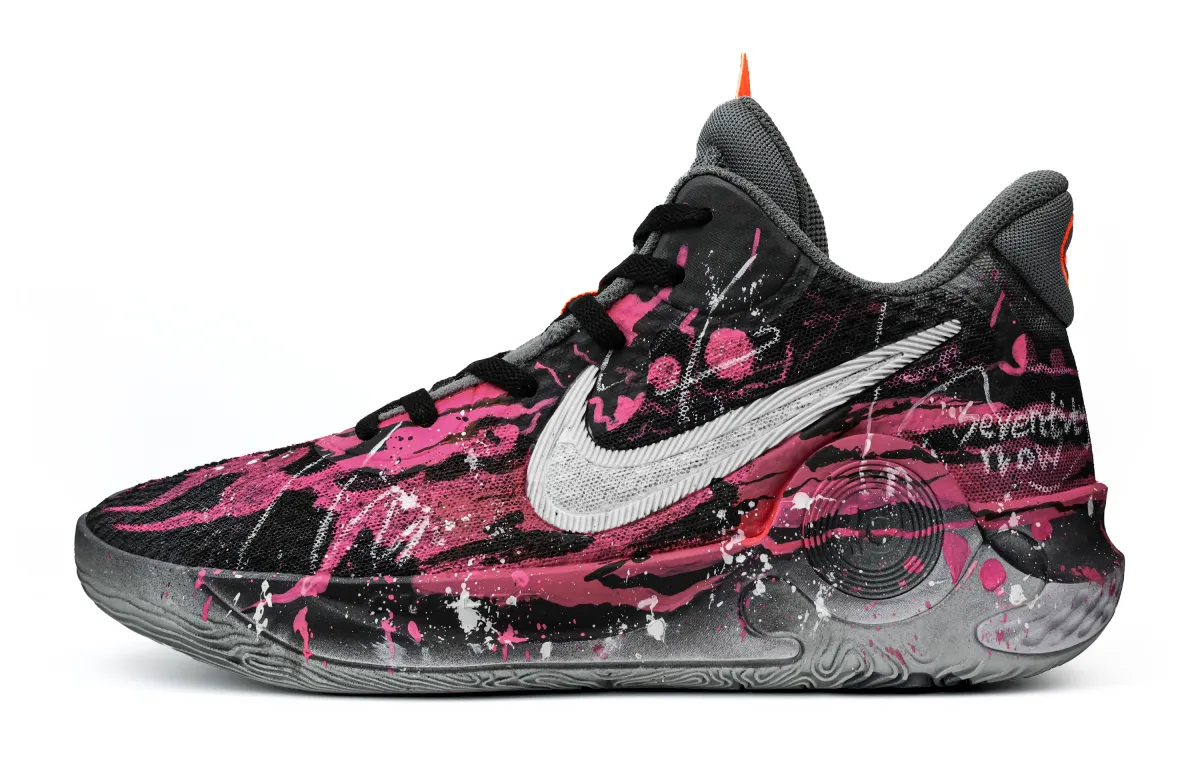Nike KD Trey 5 IX Cushioning Abrasion Resistant Cushioning, Wear Resistant Mid top Basketball Shoes Unisex Black Pink