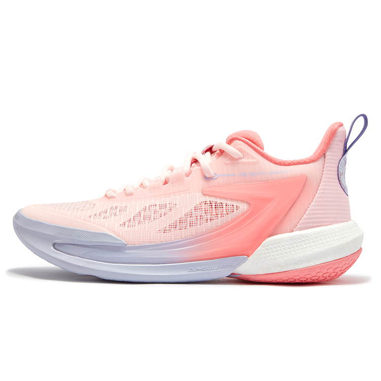 361° Mesh, Synthetic Leather Slip Resistant Abrasion Resistant High top Basketball Shoes Men’s Heart Pink