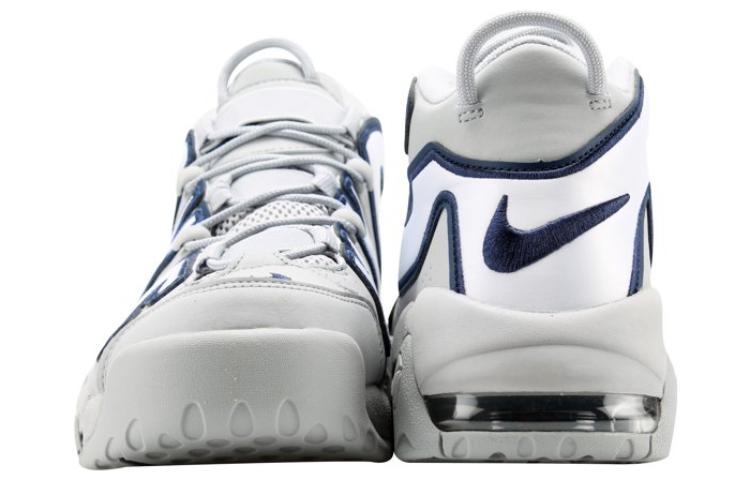 Мужские кроссовки Nike Air More Uptempo NYC AIR logo (волчий серый) — фото 3