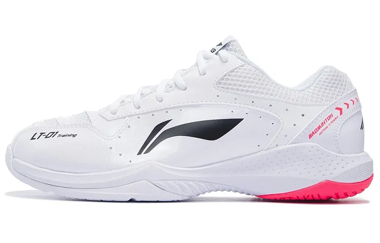 Li Ning Thunder Training Slip Resistant Abrasion Resistant Coverage Support Low top Badminton Shoes Unisex White