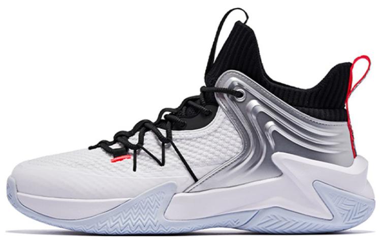 Jordan Shadow 1.0 Comfortable Shock Absorbing Anti-Slip Wear-Resistant Mid-top Basketball Shoes Men's Black and White