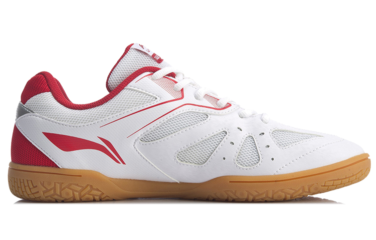 LINING Hawk-Eye Men’s Table Tennis Shoes — White/Red
