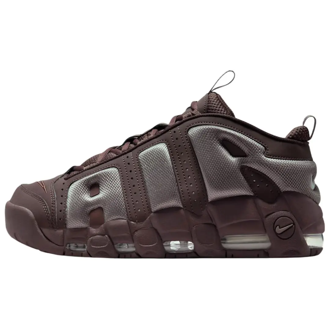 Nike Air More Uptempo Slip Resistant Abrasion Resistant Mid top Vintage Basketball Shoes Men's Brown
