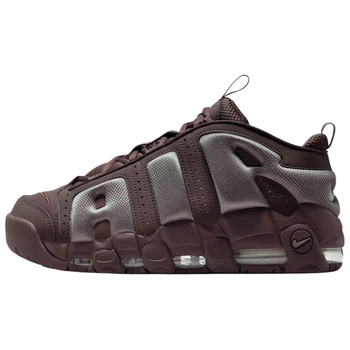 Nike Air More Uptempo Abrasion Resistant Slip Resistant Mid top Basketball Shoes Men's Brown