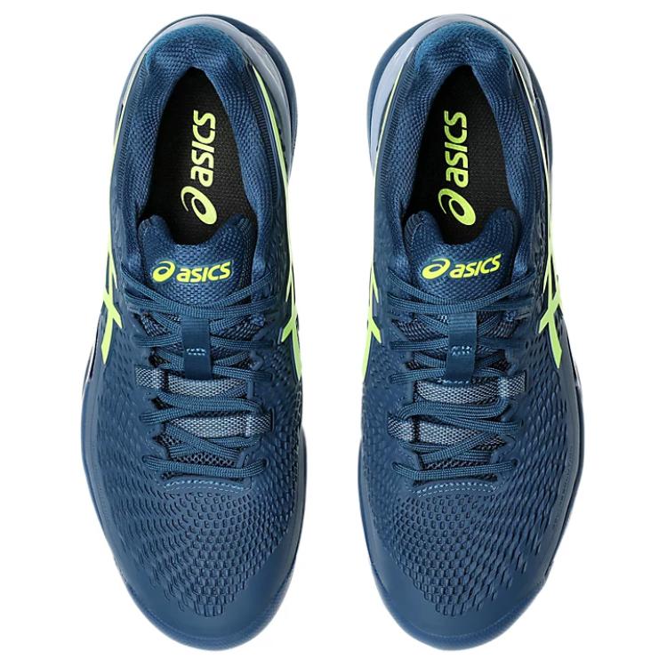 Asics Gel Resolution 9 Low top Tennis Shoes Men’s Blue Yellow
