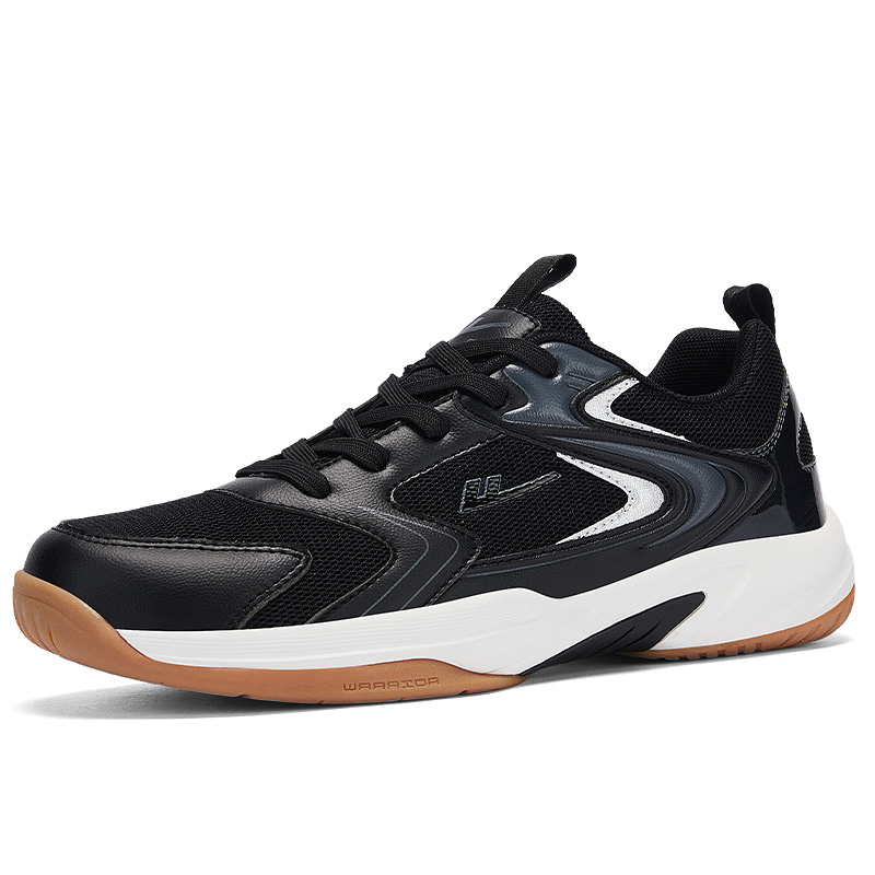 WARRIOR Badminton Shoes Men’s Low Top Black Silver