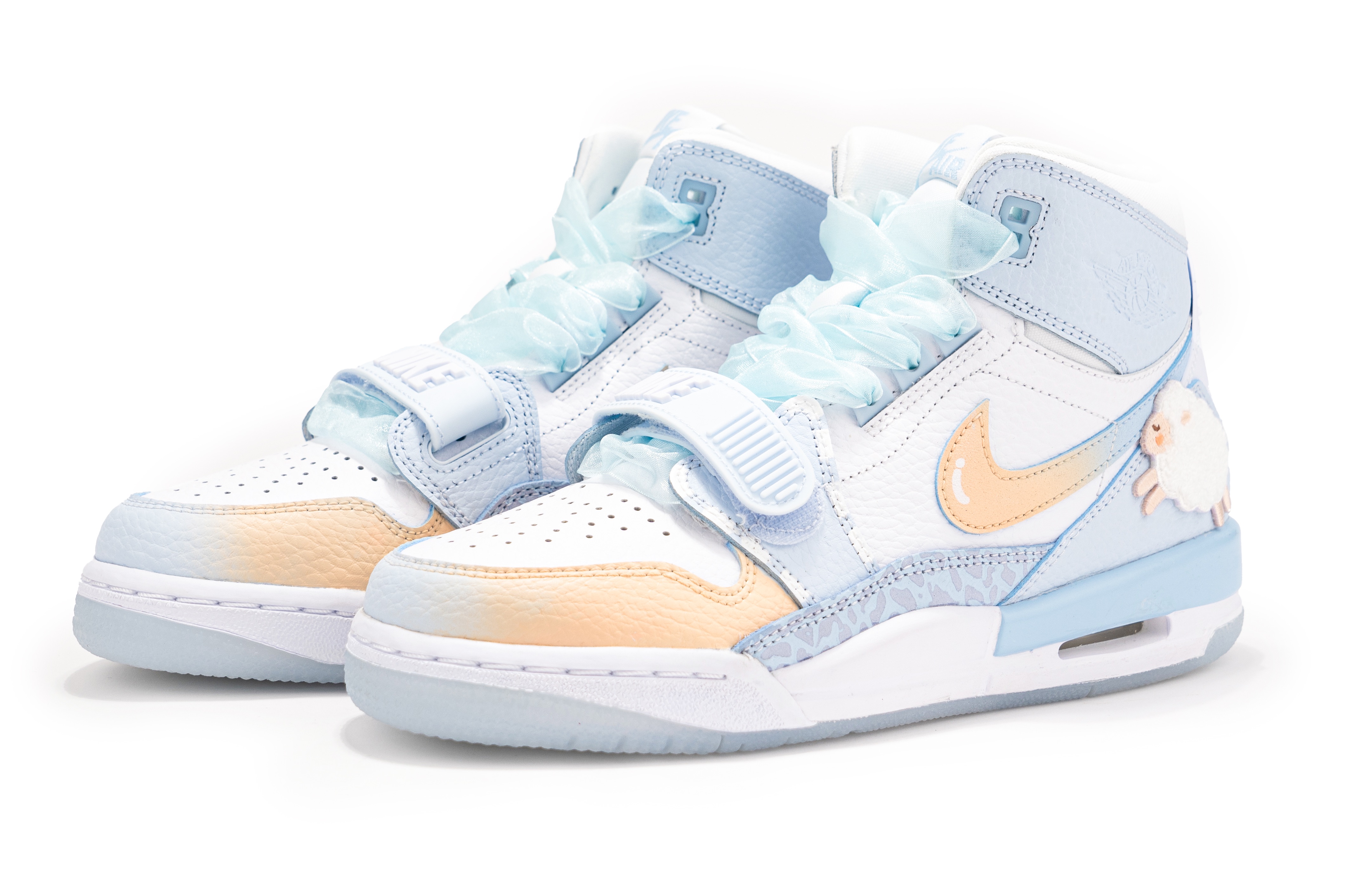 Jordan Legacy 312 Mid top Vintage Basketball Shoes GS Blue