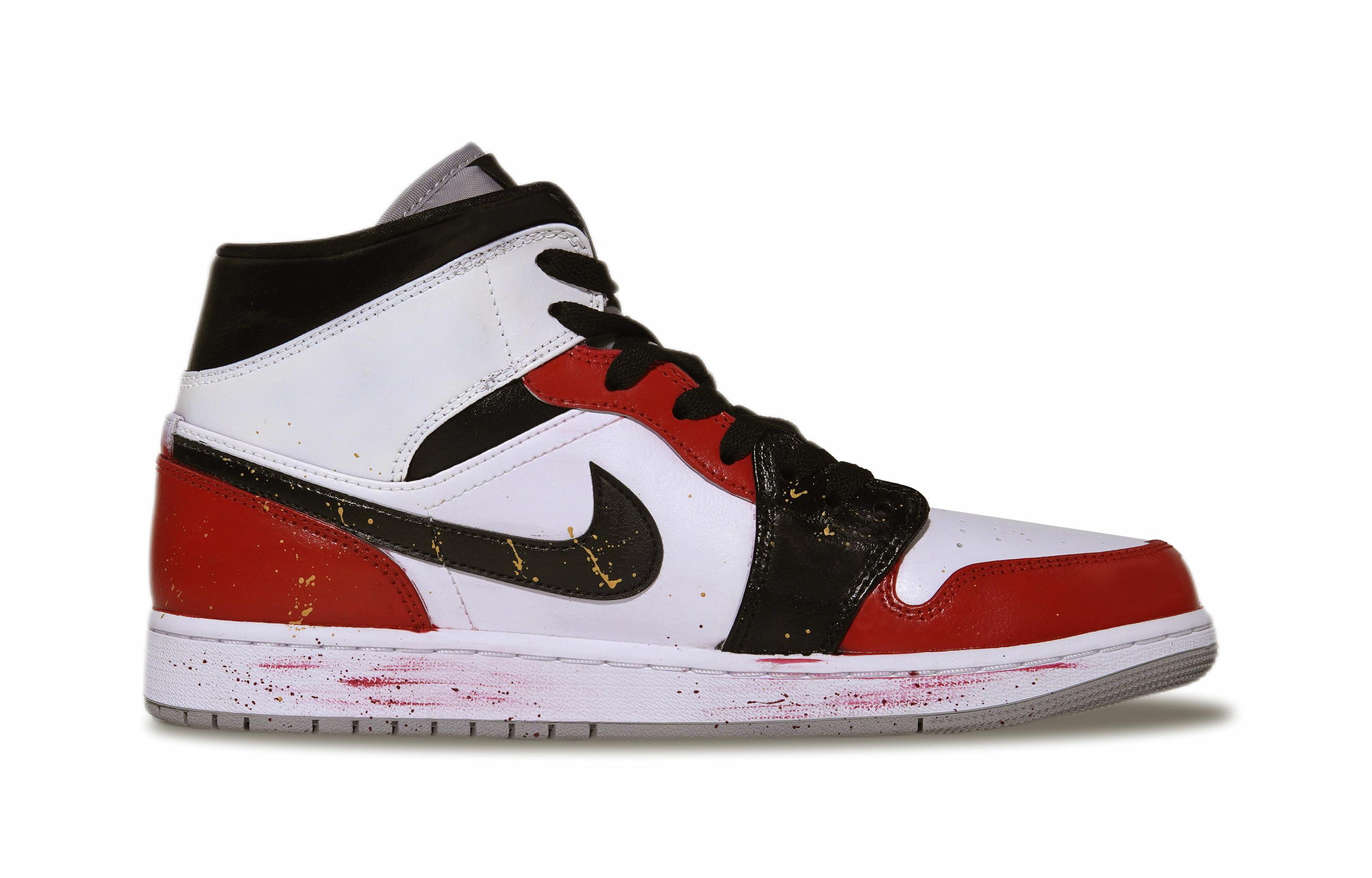 Jordan Air Jordan 1 Mid top Vintage Basketball Shoes Men’s Red