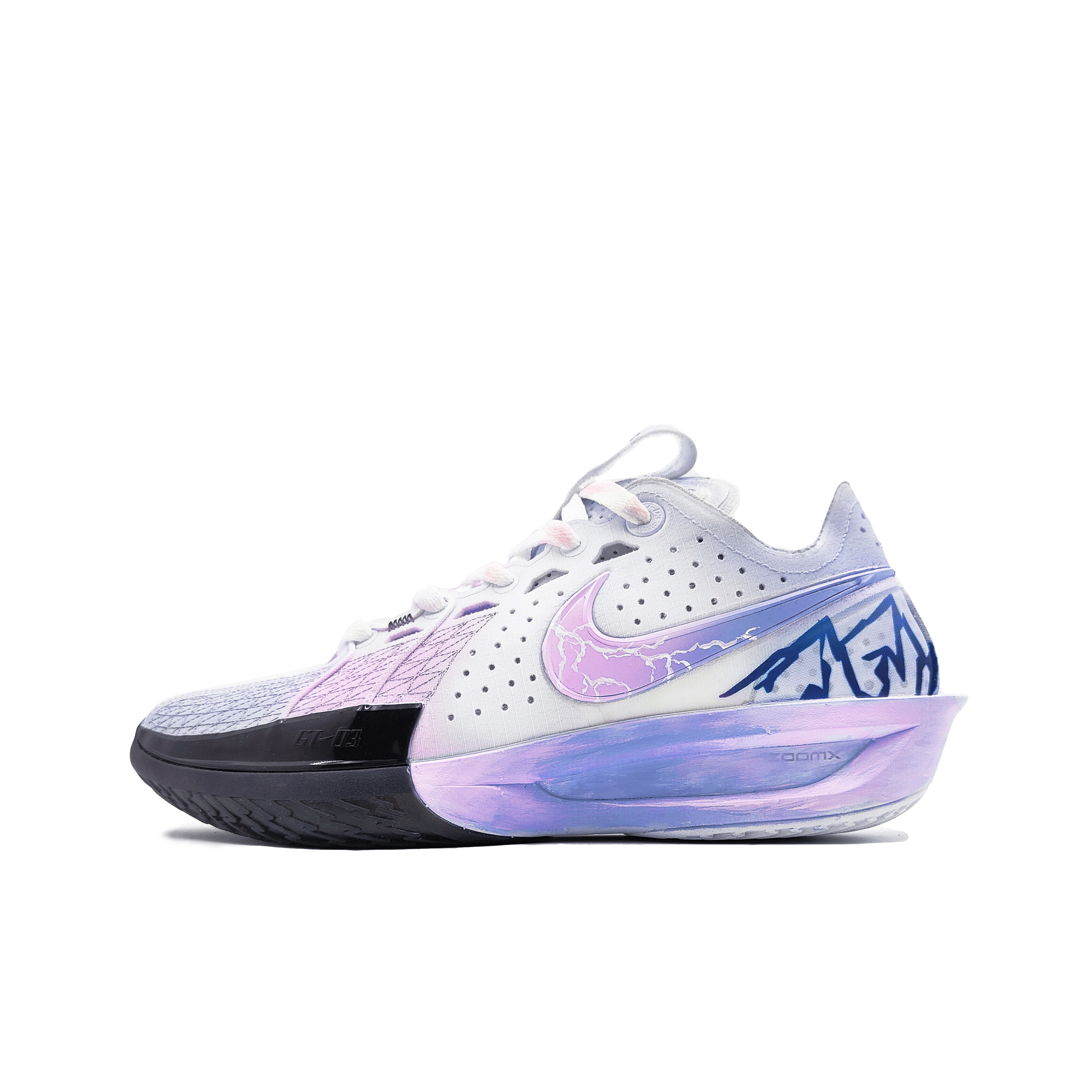 Nike Air Zoom G.T. Cut3 Basketball Shoes Unisex Low Top Blue/Black Purple