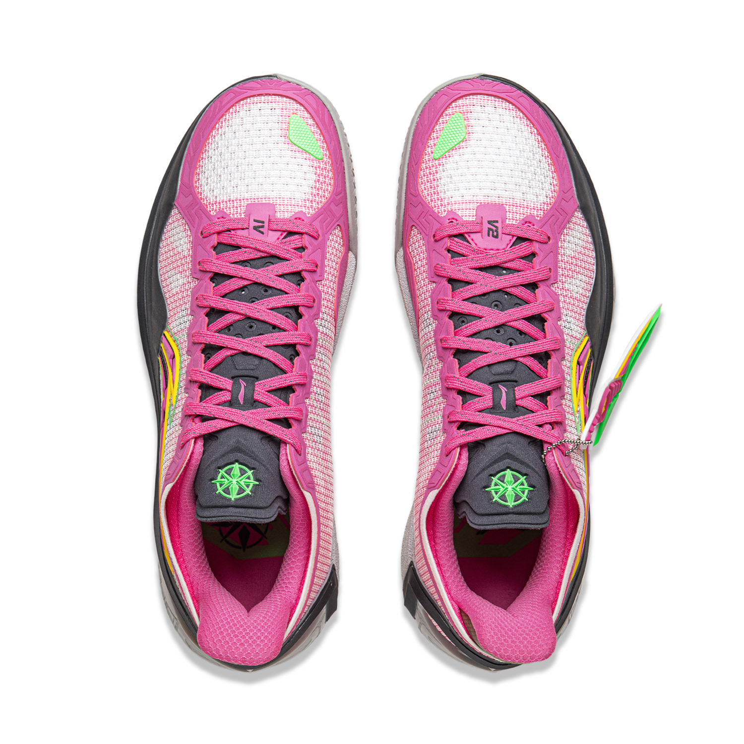 Li Ning Liren 4 V2 Cushioning Slip Resistant Lightweight Rebound Low top Performance Basketball Shoes Men’s Pink