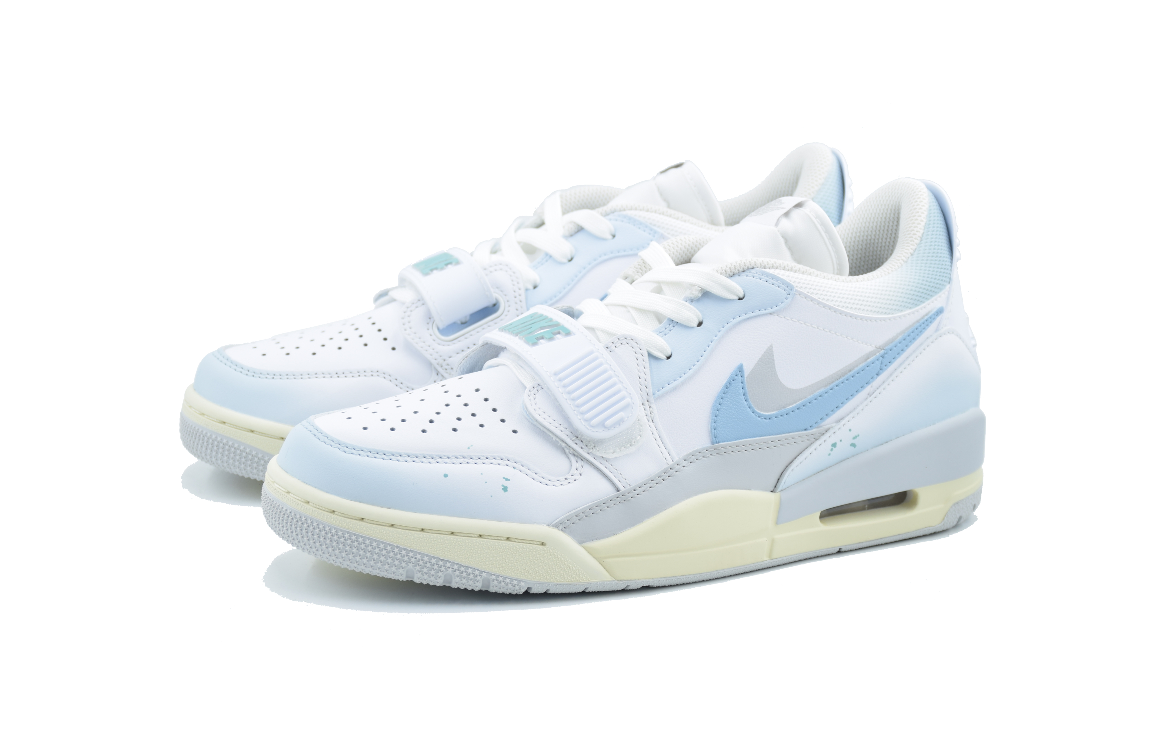 Jordan Legacy 312 White Moonlight Low top Vintage Basketball Shoes Men’s White Blue