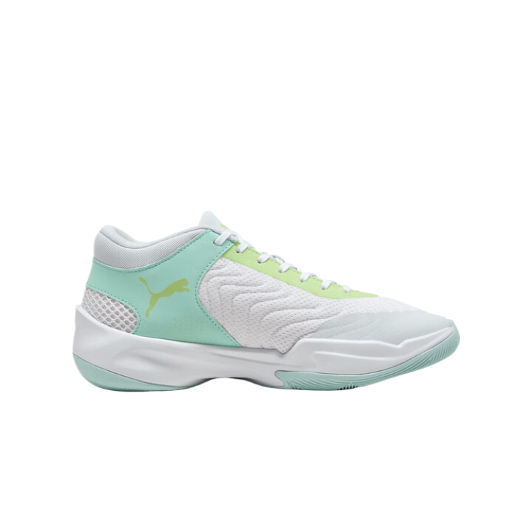 PUMA Court Pro Textile, Artificial Leather Mid top Basketball Shoes Unisex Mint Blue