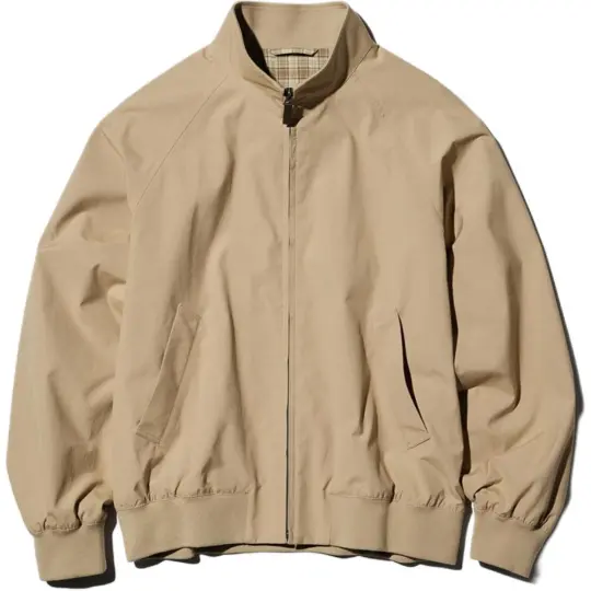 UNIQLO Uniqlo однотонный, высококачественный, повседневный, модный, универсальный, застежка-молния по всей длине, двойные накладные карманы, воротник-стойка, удобная и свободная куртка Харрингтон, одинаковый стиль для мужчин и женщин.