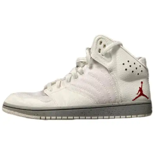 Jordan Air Jordan 1 Flight 4 Cushioning, Wear Resistant High top Vintage Basketball Shoes Men's White Red