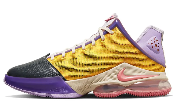 Nike Lebron 19 Low 'Mismatch' James 19 Cushioning Slip Resistant Abrasion Resistant