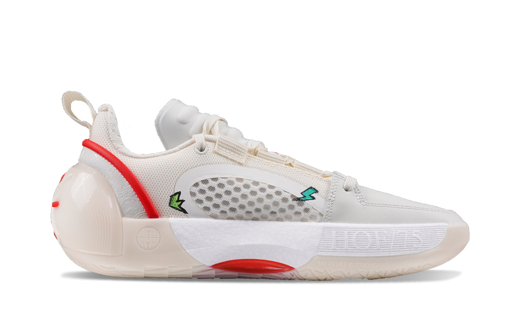 Li Ning All City 12 ENCORE Slip Resistant Abrasion Resistant Low top Basketball Shoes Men’s Ecru