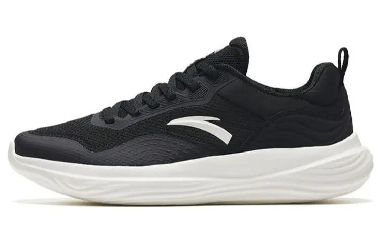Anta Comfortable Slip Resistant Abrasion Resistant Low top Training Shoes Men's Black White