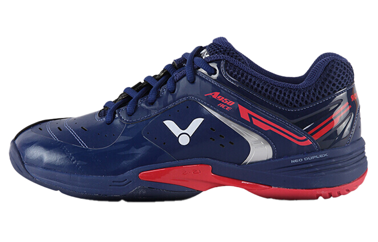 VICTOR Textile, Synthetic Leather Slip Resistant, Abrasion Resistant, Breathable Low top Badminton Shoes Unisex Blue