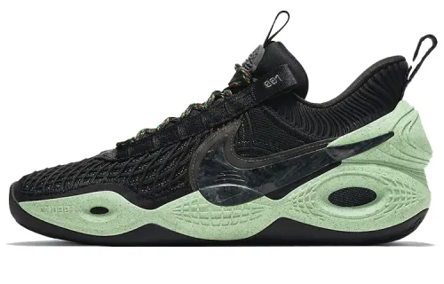 Nike Cosmic Unity Environmentally friendly recycling materials Fabric synthetic leather TPU Shock-absorbing, anti-slip wear-resistant wrapping support Low-top Air Zoom practical basketball shoes Men and women Black and green