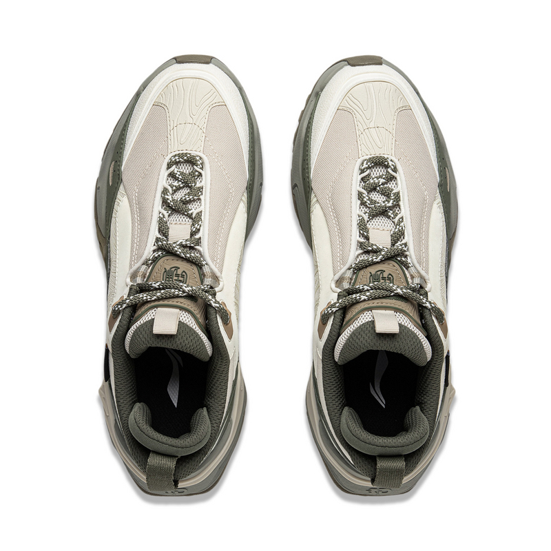 Li Ning CF Tracing, Qianhang Ce3 Cushioning Slip Resistant Abrasion Resistant Low top Hiking Shoes Women’s Beige Green