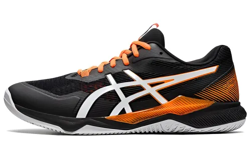Asics Gel-Tactic comfortable and wear-resistant volleyball shoes black and orange