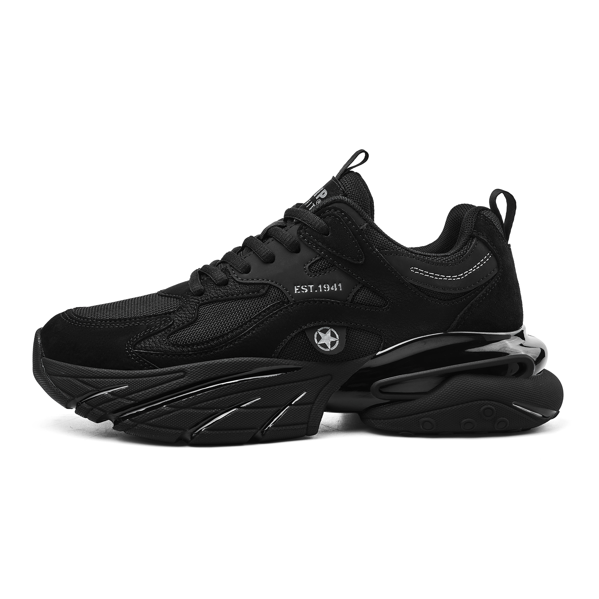 JEEP SPIRIT Darth Vader Abrasion Resistant, Breathable, Height Increasing, Lightweight Low top Chunky Sneakers Men's