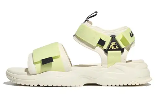 FILA Rayflide Rayflies Sandals Slip Resistant Abrasion Resistant Sports Sandals Unisex Green White Korean Style