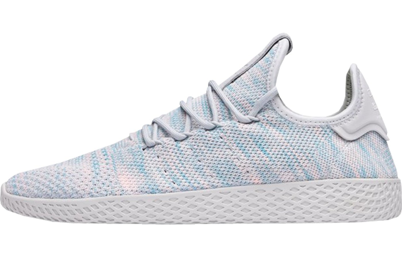 Мужские кеды adidas originals Tennis Hu (бело-розовые) — фото 1