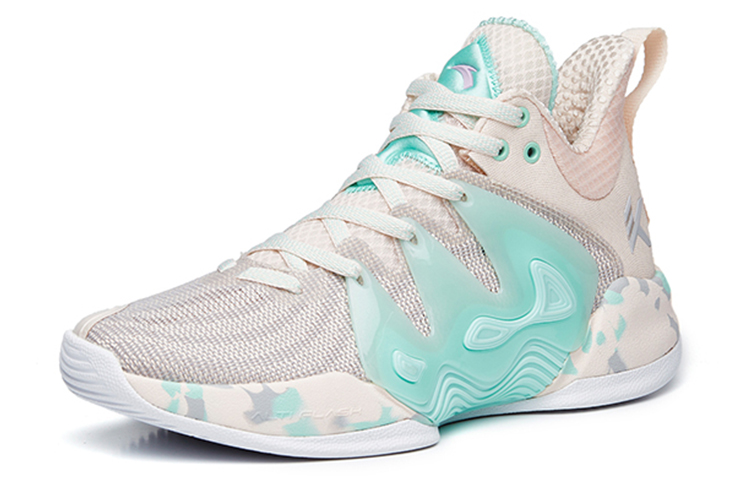ANTA Mountain 1 Basketball Shoes Men’s Low Top Fair Pink/Porcelain Green