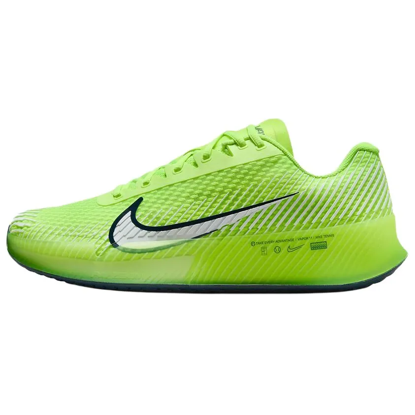 Nike Air Zoom Vapor 11 Cushioning, Wear Resistant Low top Tennis Shoes Men's Green White