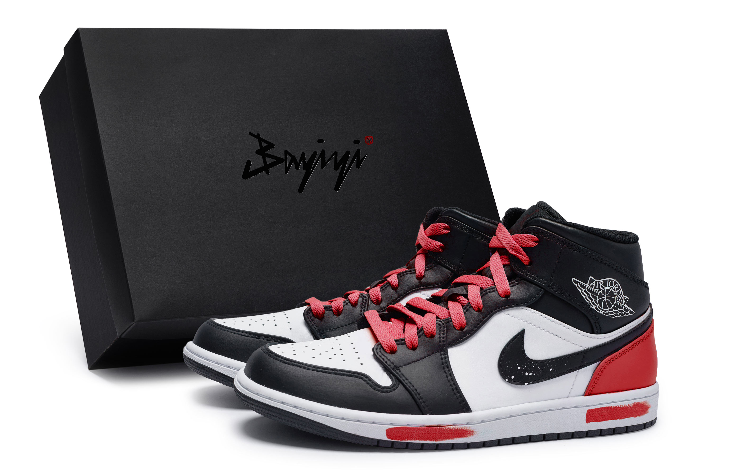 Jordan Air Jordan 1 811 Manufacturing, Ji Yue Breeze Red, Special Shoe Box Cushioning Slip Resistant Abrasion Resistant