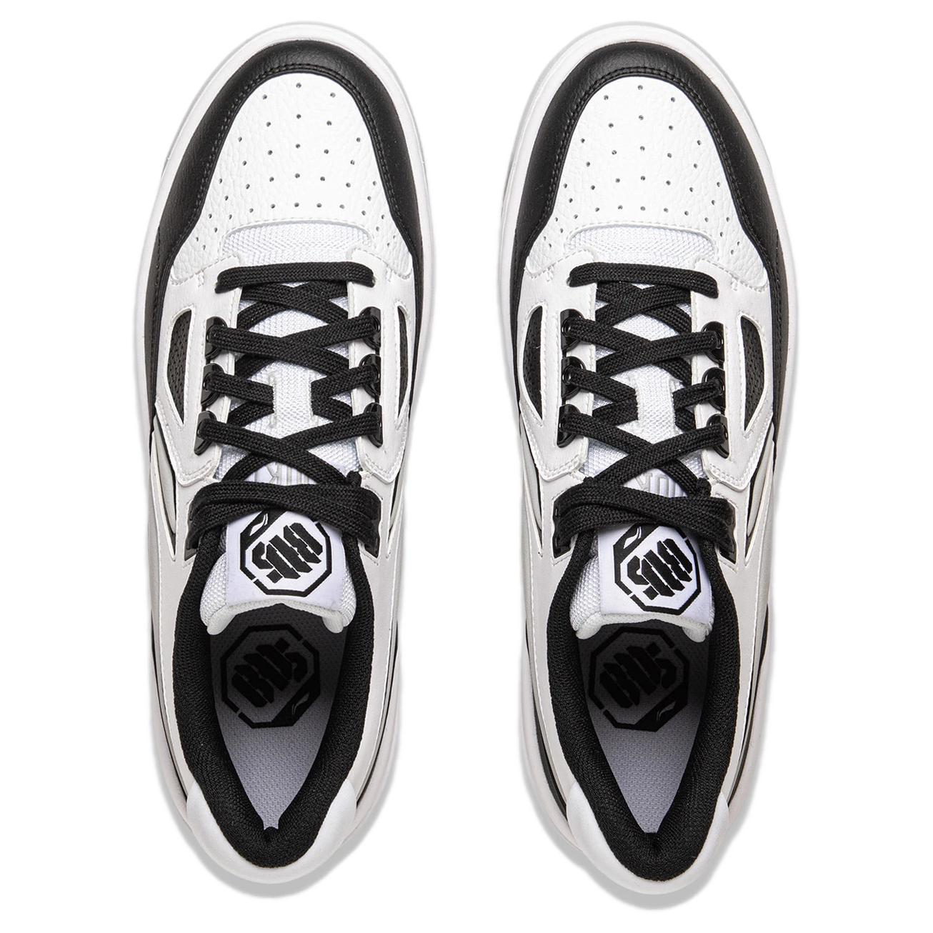 Li Ning BADFIVE Cushioning Slip Resistant Breathable Low top Basketball Shoes Unisex Standard White Black Calm Gray