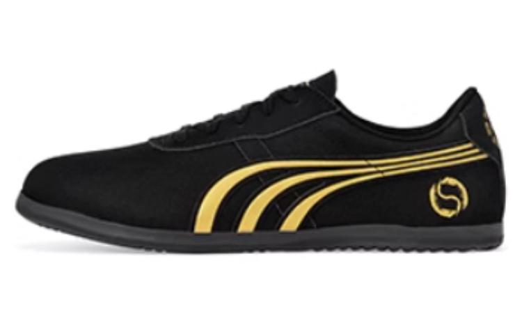 DO WIN Cushioning Abrasion Resistant Cushioning, Wear Resistant Low top Training Shoes Unisex Black Gold