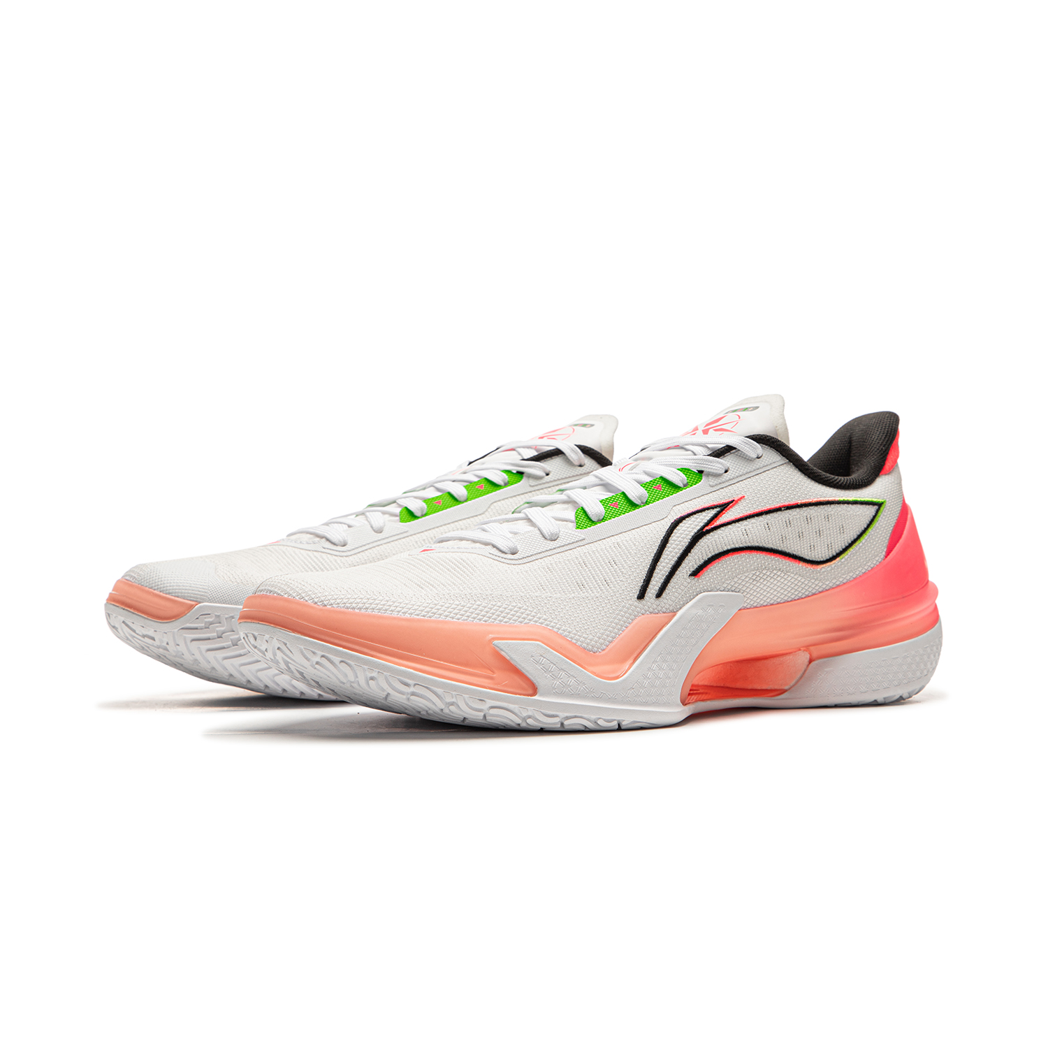 Li Ning Liren 5 Slip Resistant Coverage Lightweight Rebound Low top Basketball Shoes Men’s Pink White