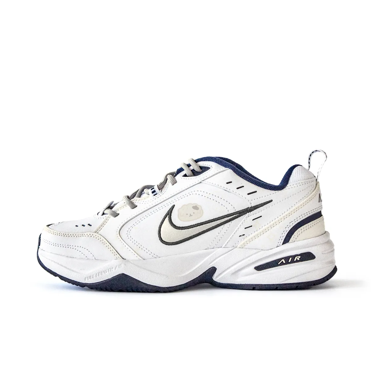 Nike Air Monarch 4 Slip Resistant Abrasion Resistant Low top Chunky Sneakers Unisex White Yellow