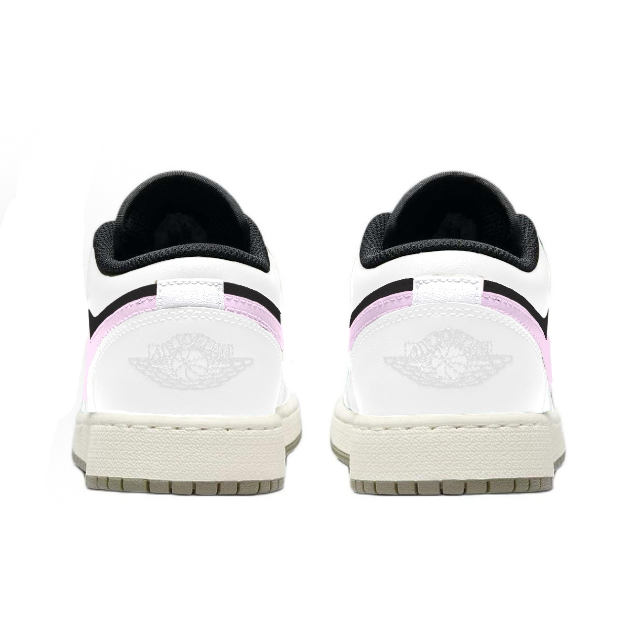 Jordan Air Jordan 1 Strawberry Sauce Abrasion Resistant Low top Vintage Basketball Shoes Unisex White Pink