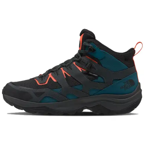 THE NORTH FACE Hedgehog Wear resistant And Waterproof Mid top Mountaineering Shoes Men's Dark Gray Blue