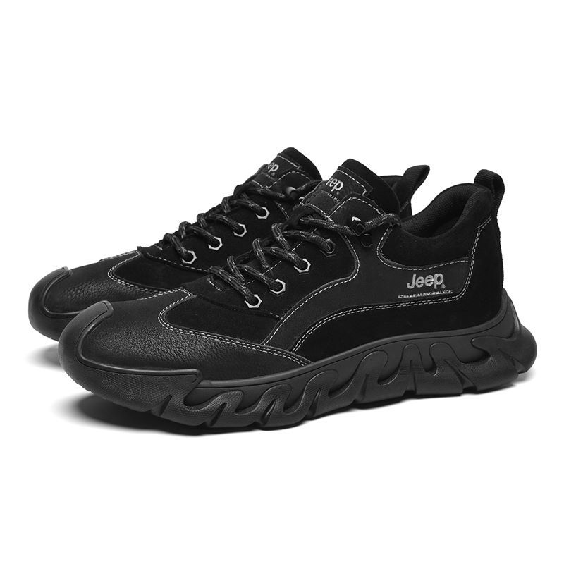 Jeep Leather Low top Outdoor Hiking Mountaineering Shoes Men’s
