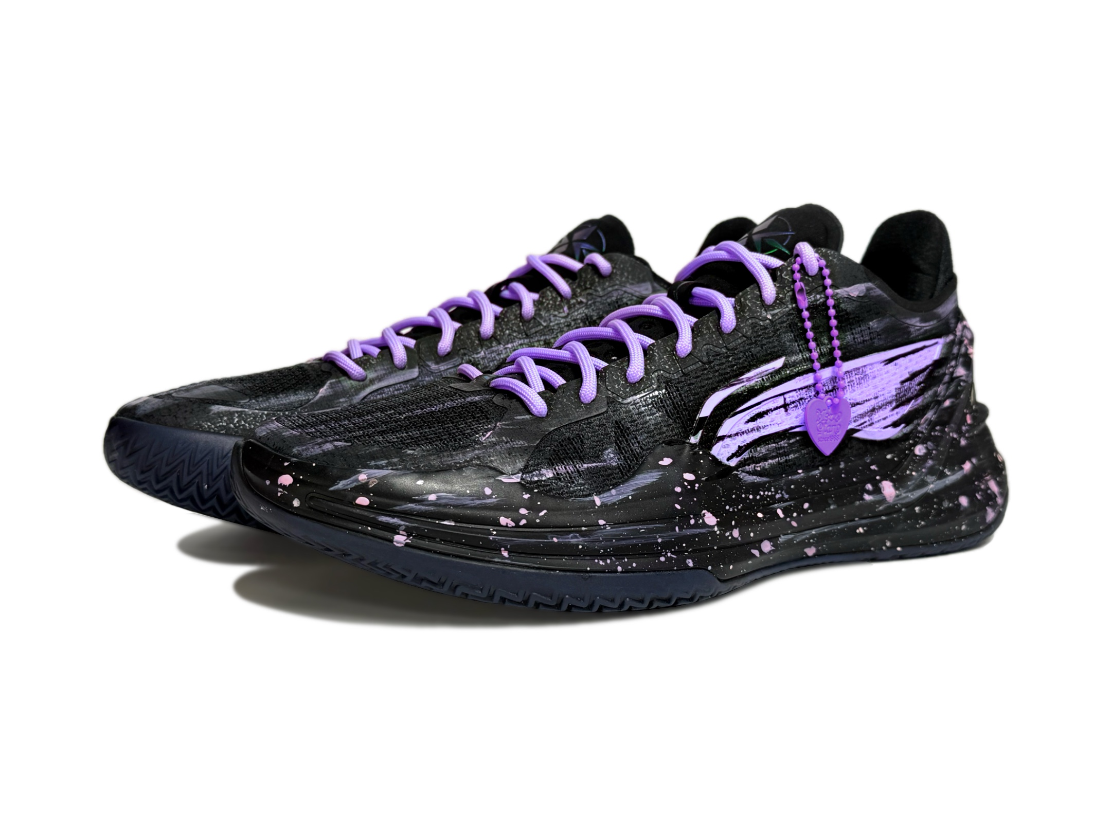 Li Ning Liren 4 V2 Cushioning Rebound Low top Basketball Shoes Men’s Black Purple