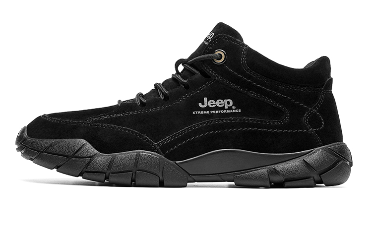 Jeep Classic Vintage Mid top Outdoor Shoes Men’s Black