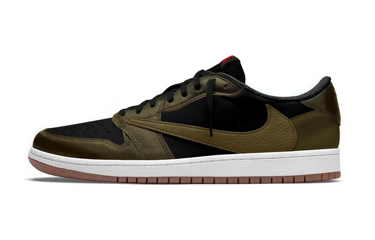 Travis Scott X Jordan Air Jordan 1 Vintage Basketball Shoes Unisex Low-top Black
