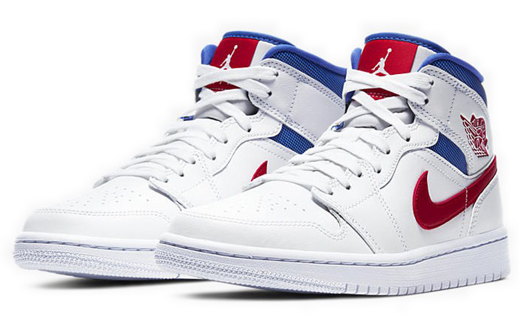 Jordan 1 Mid White Red Royal Women’s