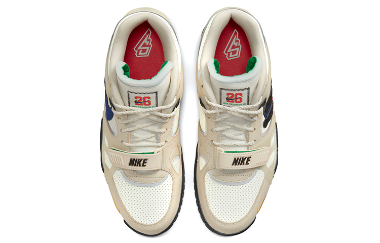 Мужские кроссовки Nike Saquon Barkley Air Trainer 3 (жемчужно-белые) — фото 4