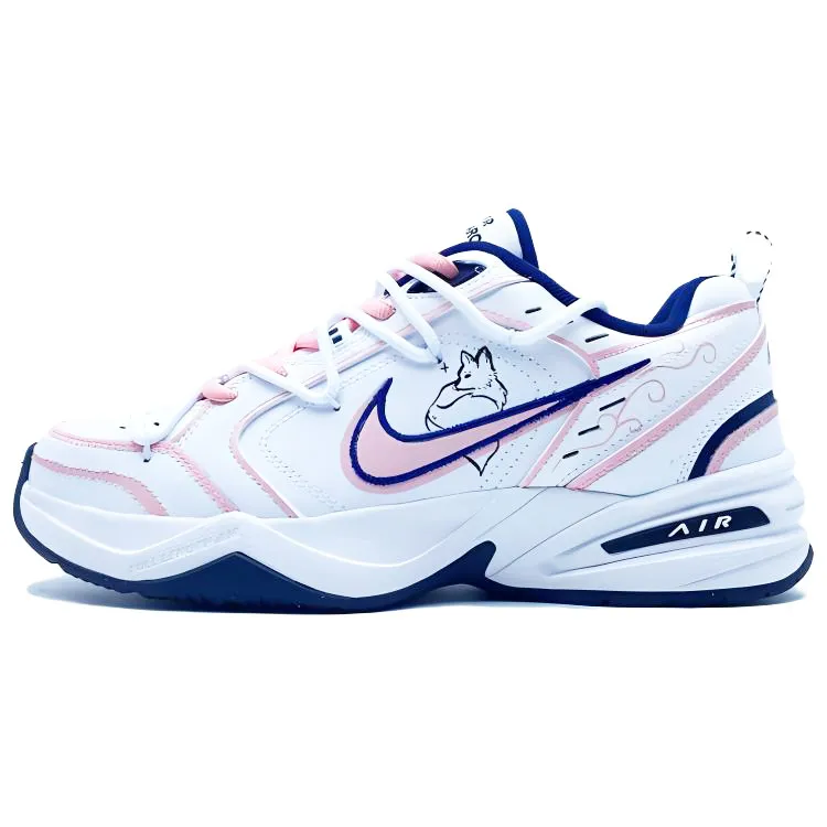 Nike Air Monarch 4 PU Leather Low top Chunky Sneakers Unisex White Pink