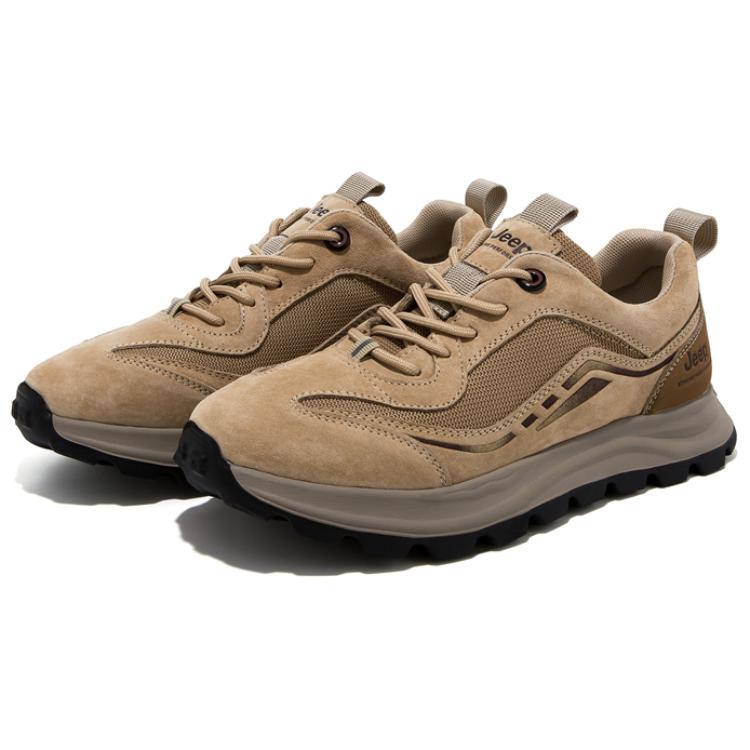 Jeep Comfortable And Trendy Abrasion Resistant Low top Hiking Shoes Men’s Sand Yellow