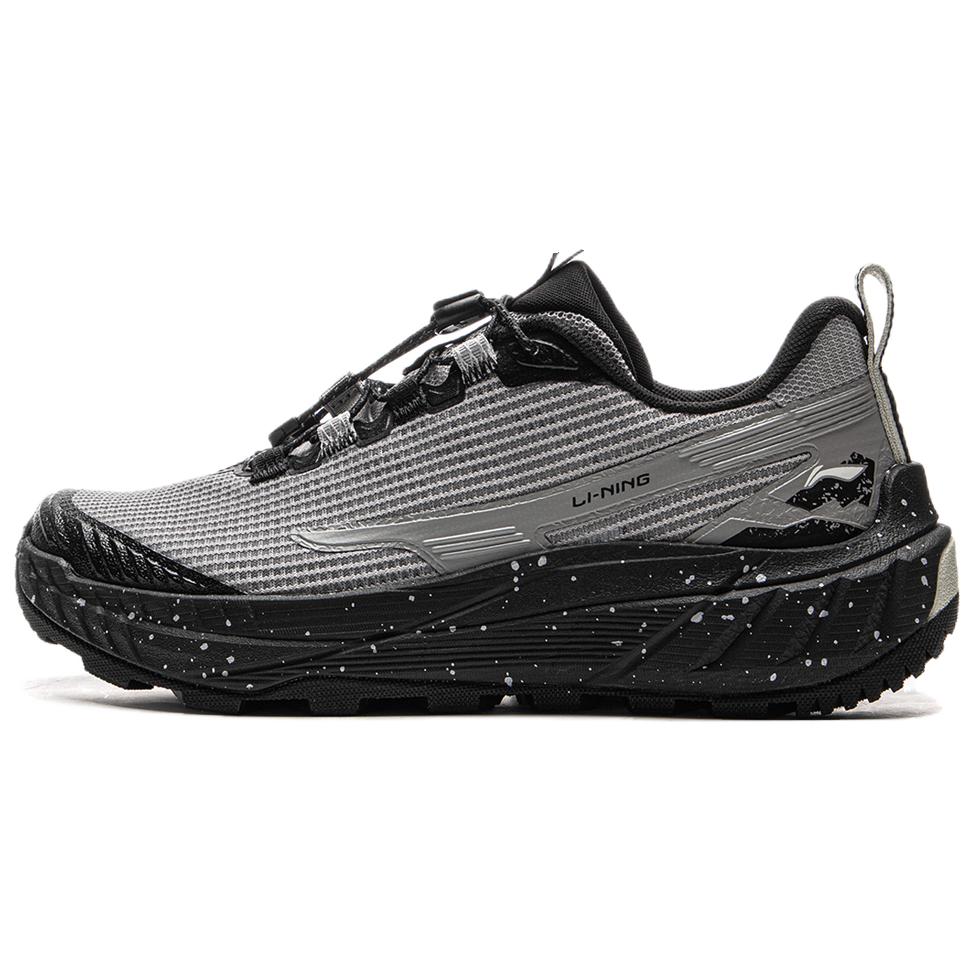 Li Ning Outdoor CF Tracing Slip Resistant And Abrasion Resistant Coverage Low top Hiking Shoes Women’s Gray Black